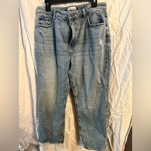 Loft the straight distressed jeans 34/14